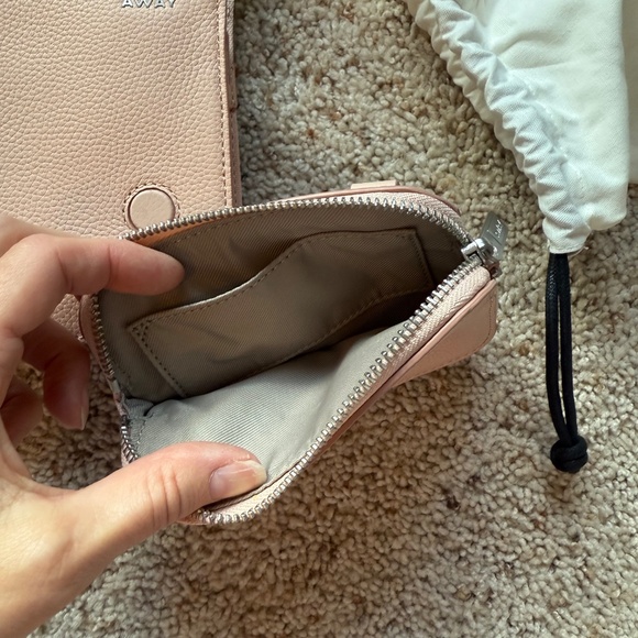 AWAY The Two-Way Crossbody Belt Bag in Pink Leather with Dust Bag - Picture 6 of 10